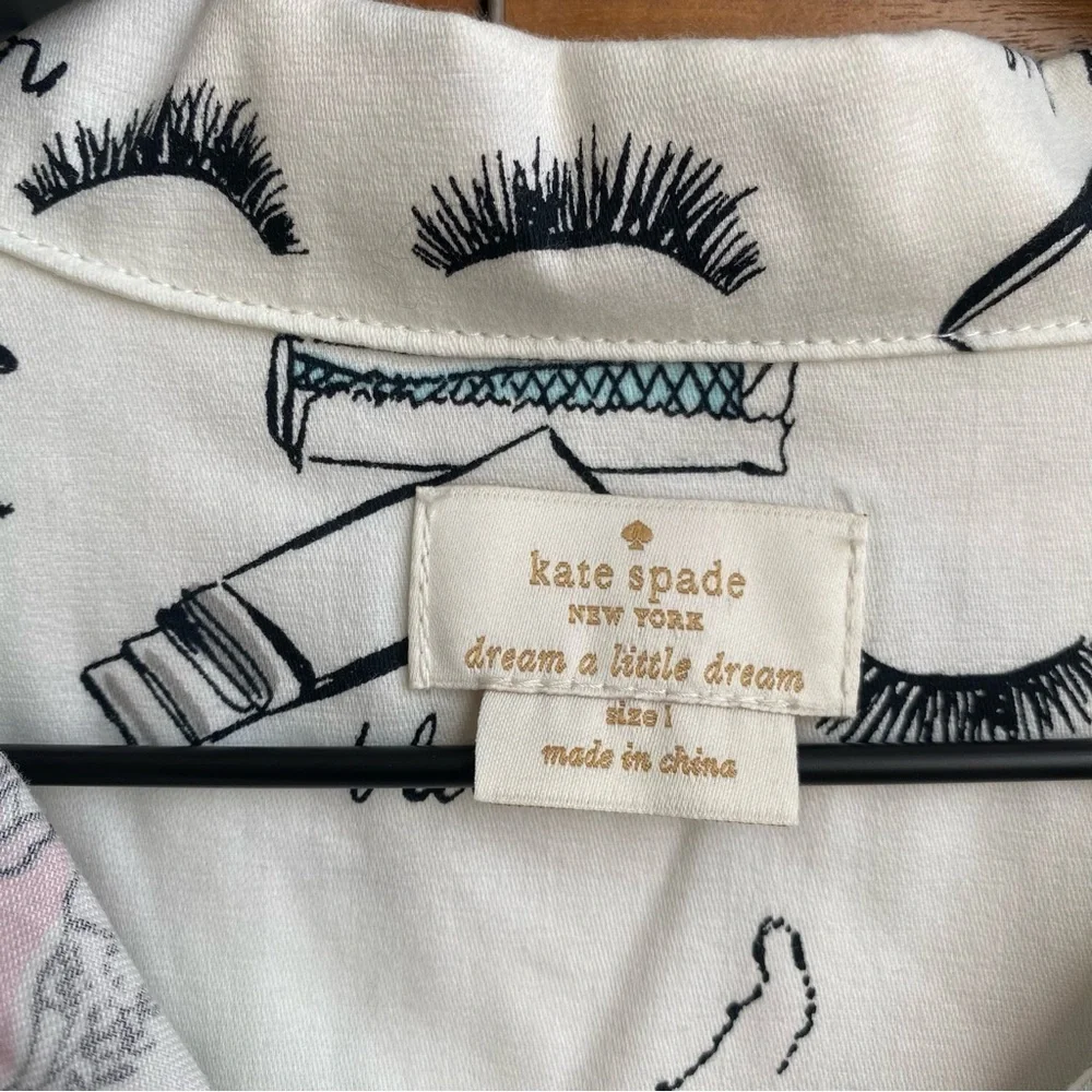 NWOT Kate Spade New York Bridal Printed Pajama Top, Size 1